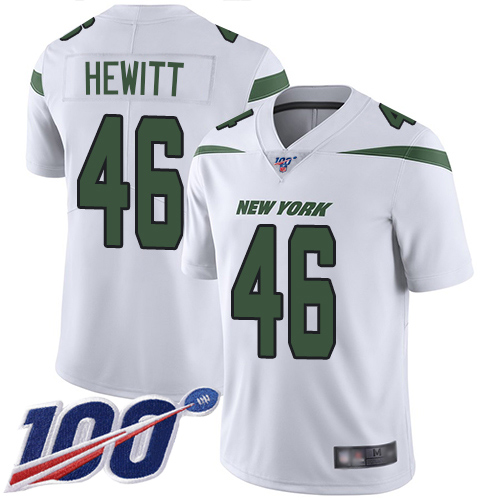 New York Jets Limited White Youth Neville Hewitt Road Jersey NFL Football #46 100th Season Vapor Untouchable